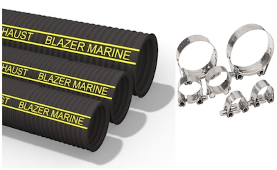 Exhaust hoses and clamps